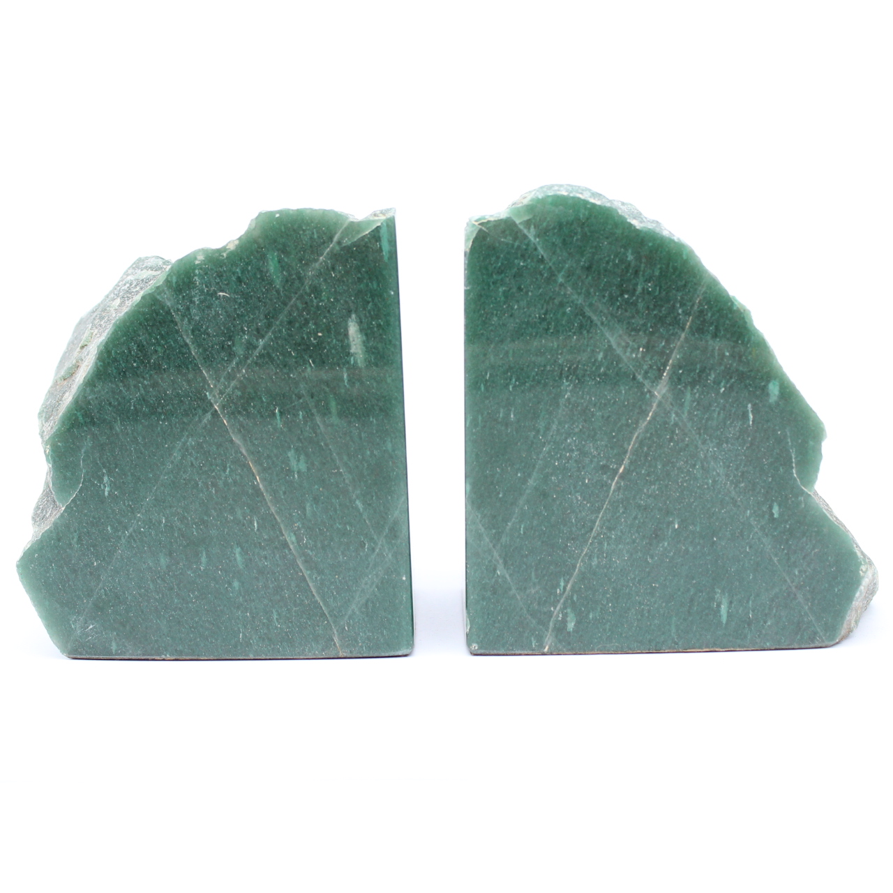 Serre livres aventurine 2 pièces