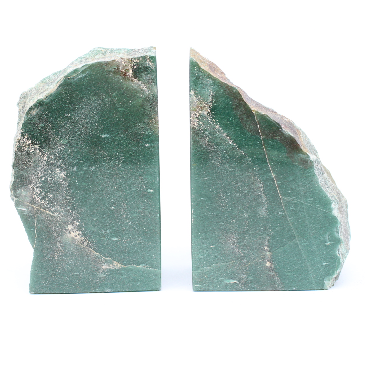 Serre livres aventurine 2 pièces