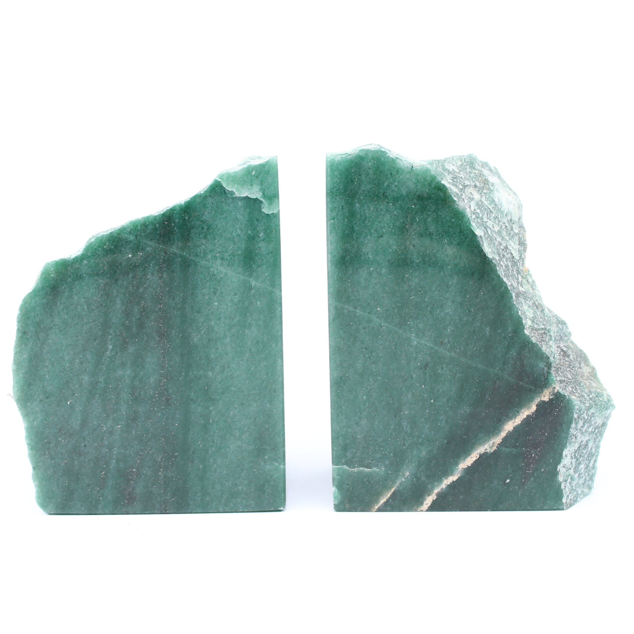 Serre livres aventurine 2 pièces
