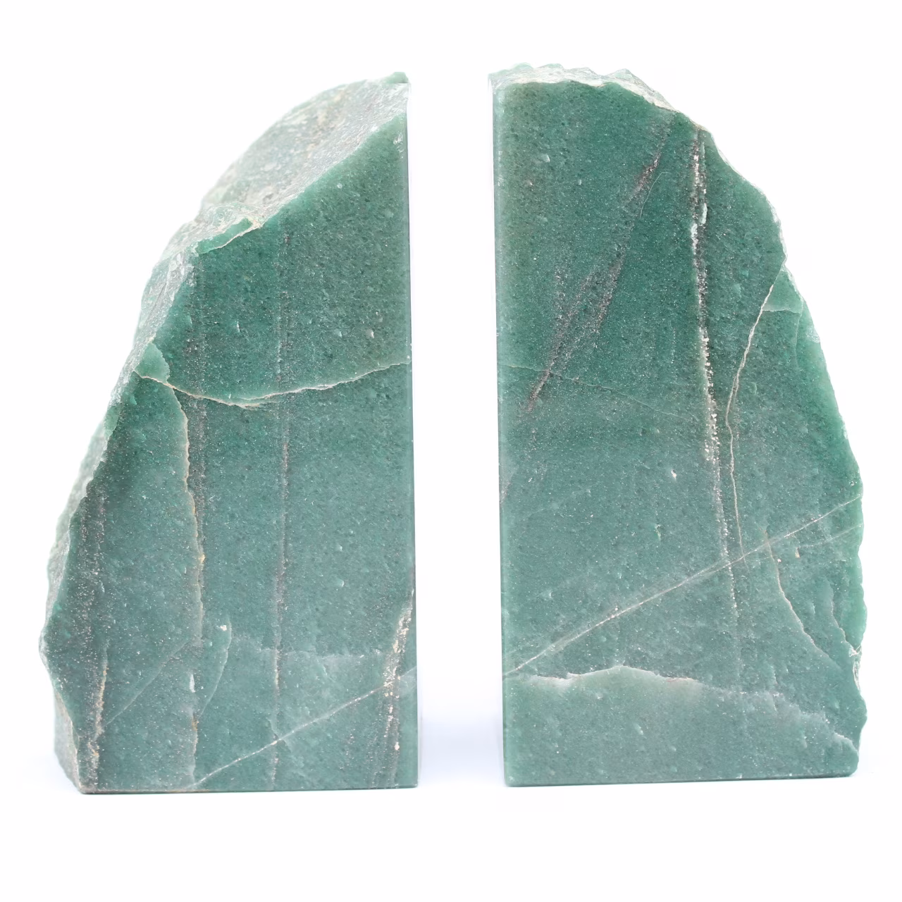 Serre livres aventurine 2 pièces