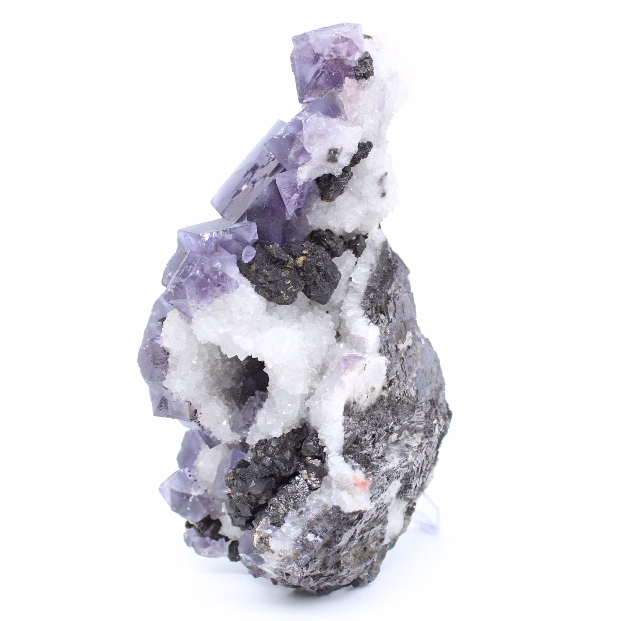 Fluorite sur gange de quartz et galène