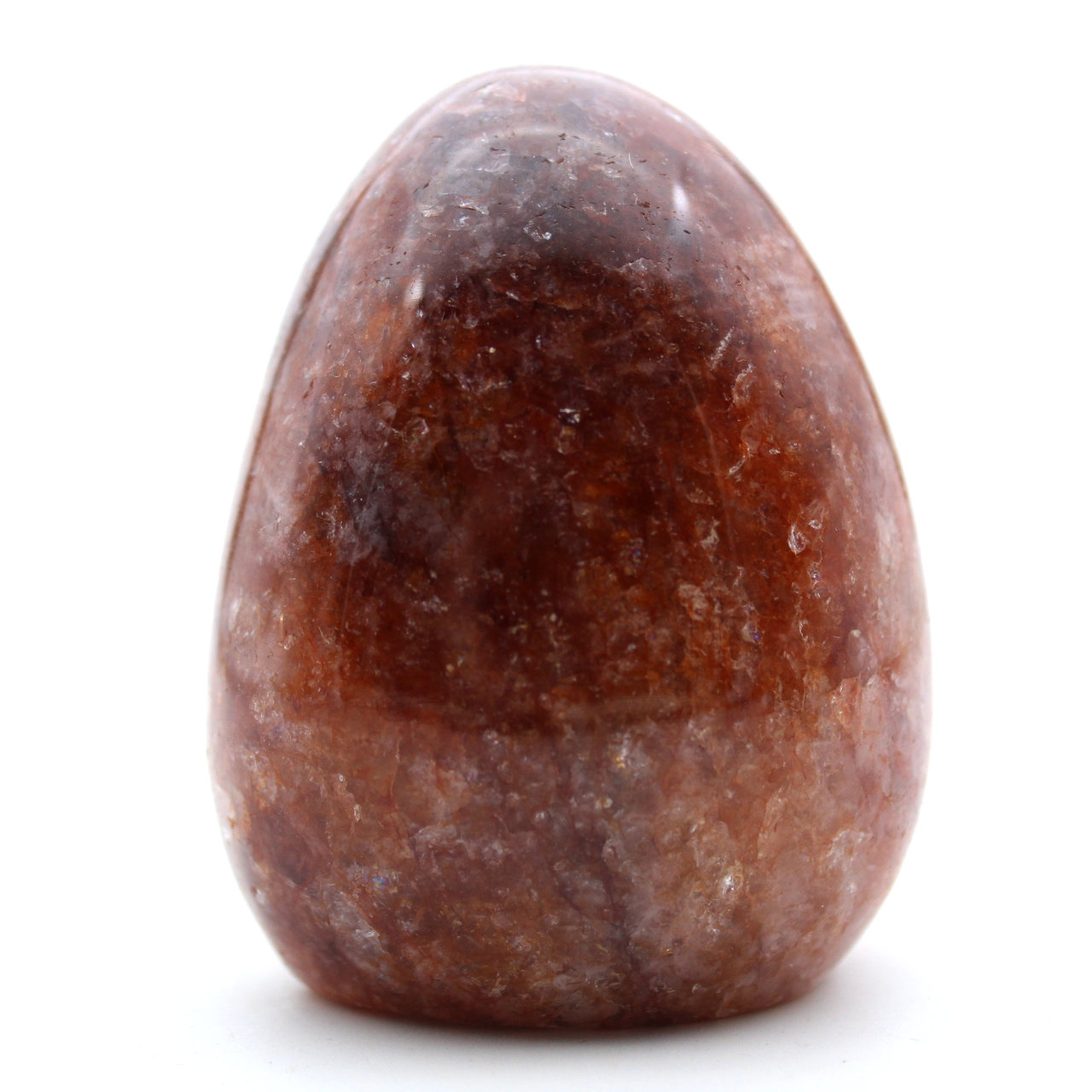 Quartz rouge forme polie