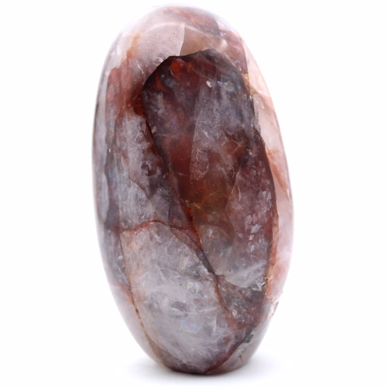 Quartz hématoïde polie de Madagascar