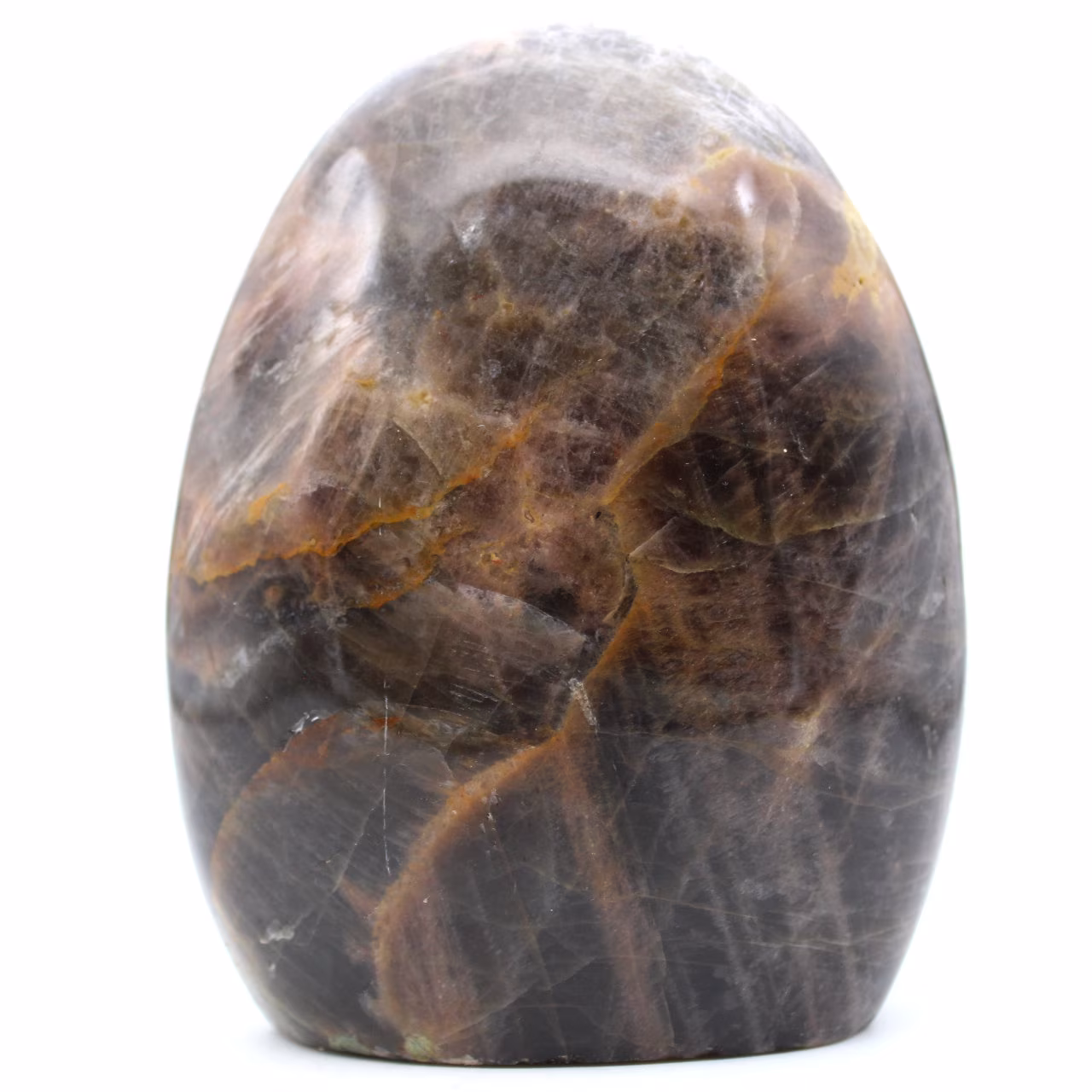 Forme libre en pierre de pierre de lune noir microcline