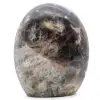 Forme libre de pierre de lune noir microline - 0
