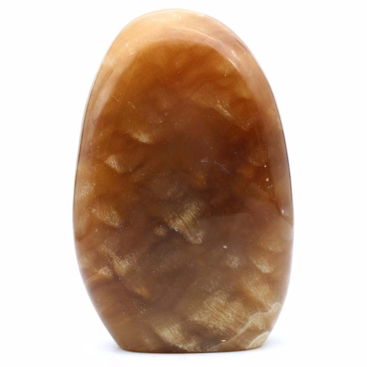 Pierre de calcite miel polie