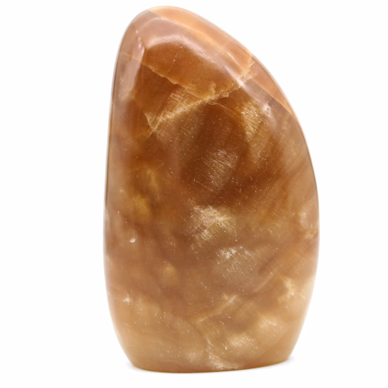 Forme libre en pierre de calcite miel