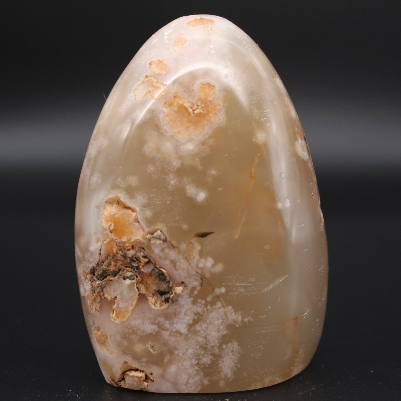Pierre d'agate fleur polie