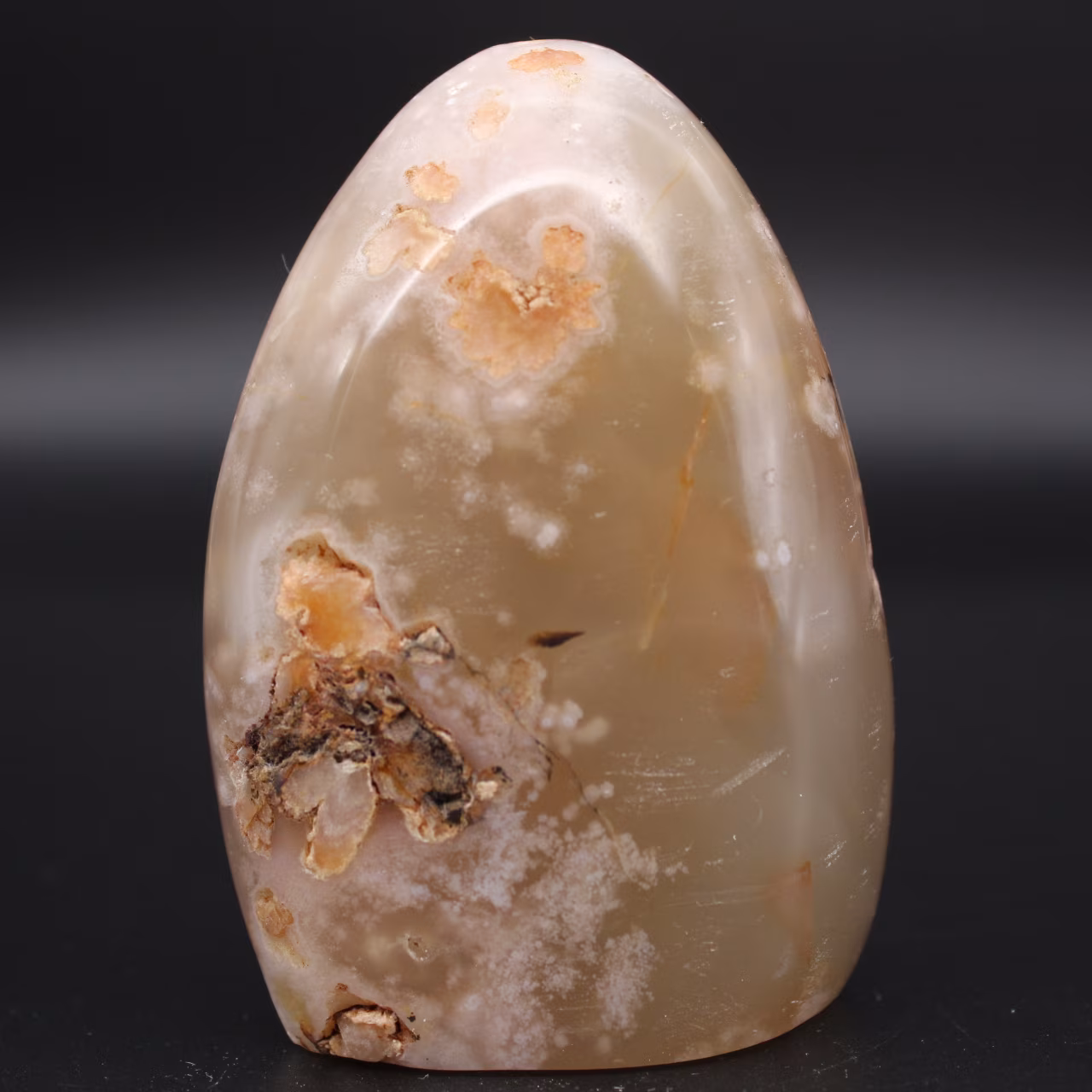 Pierre d'agate fleur polie
