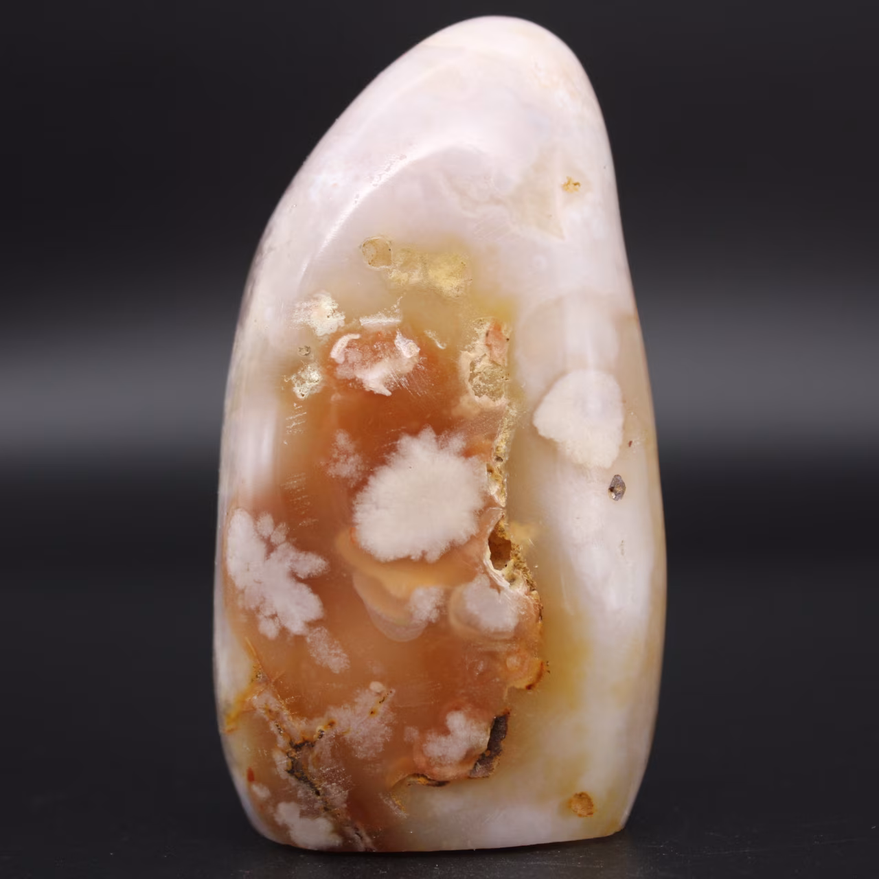 Agate fleur naturelle polie