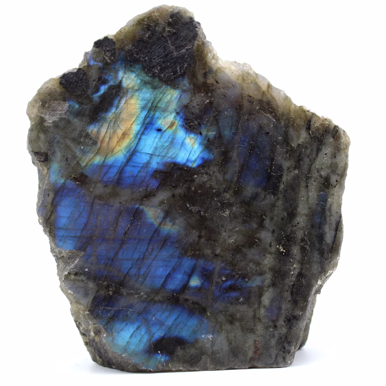 Pierre de Labradorite une face polie polie