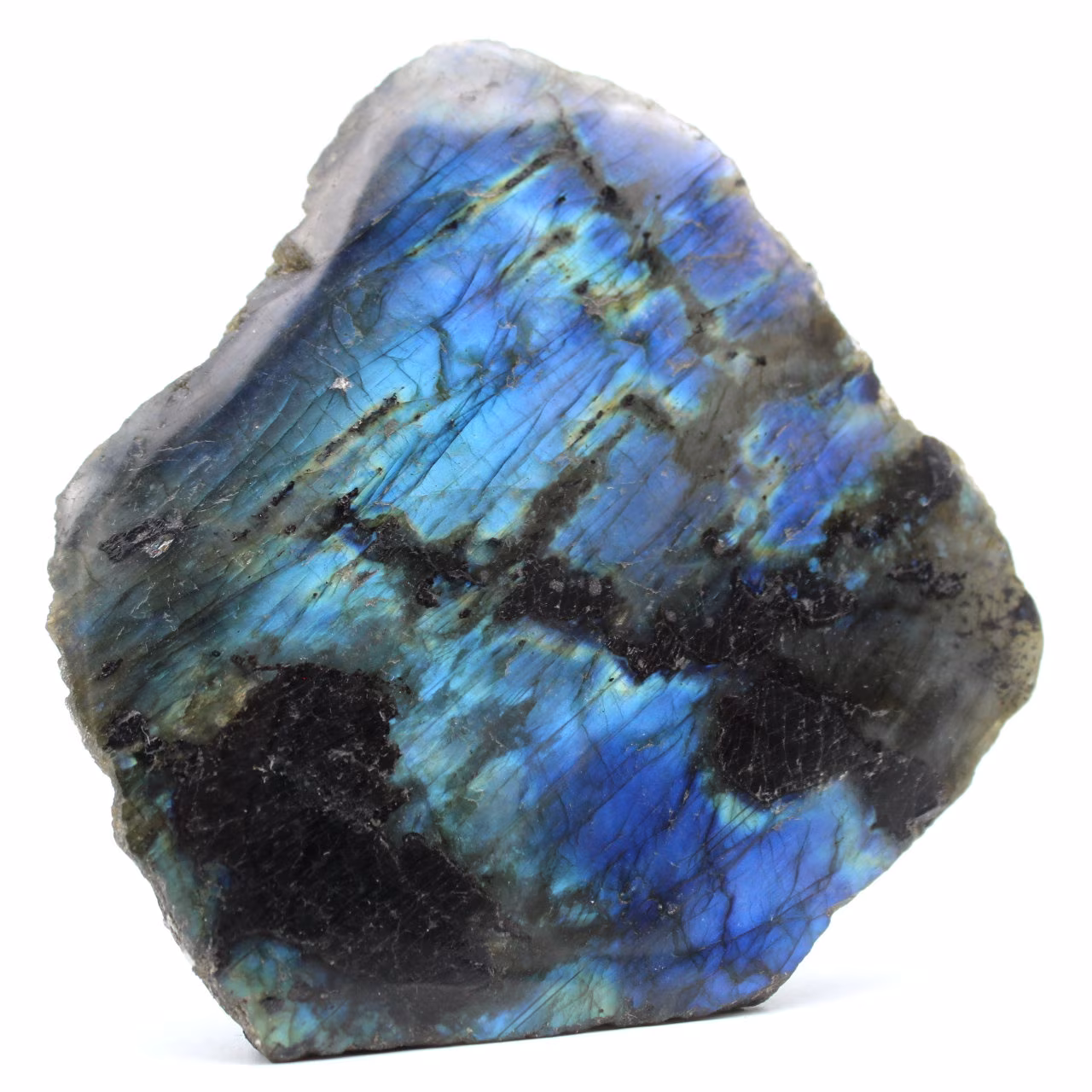 Pierre de décoration en Labradorite une face polie