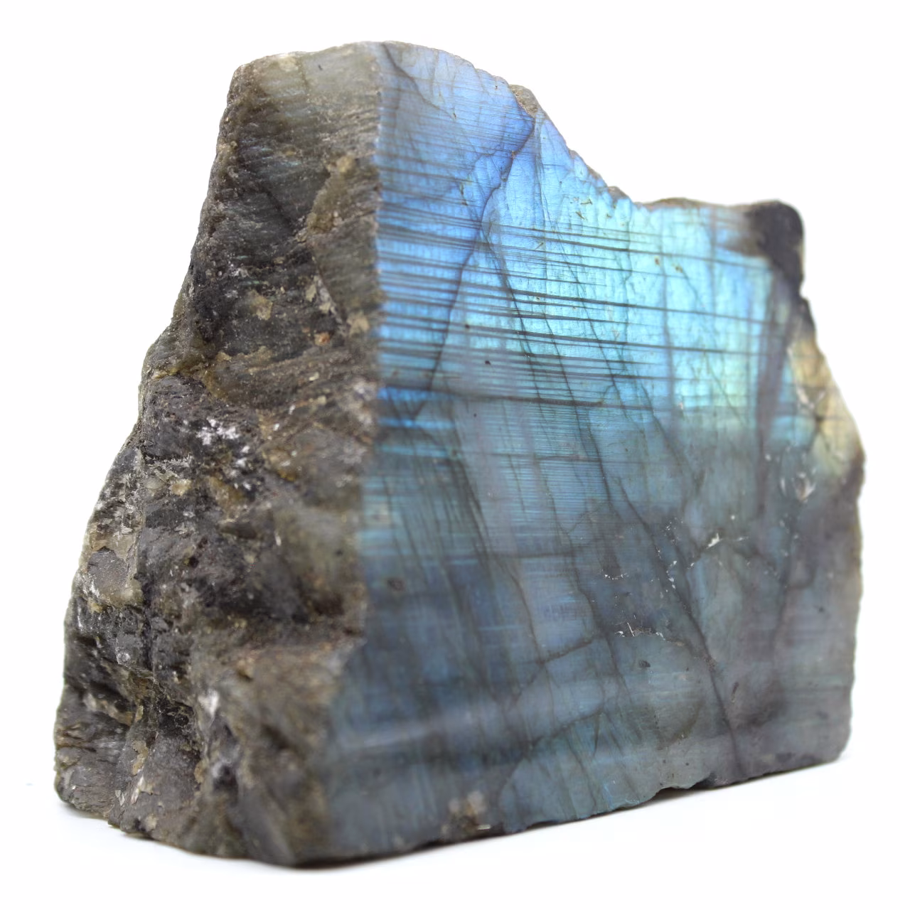 Labradorite une face polie naturelle de décoration