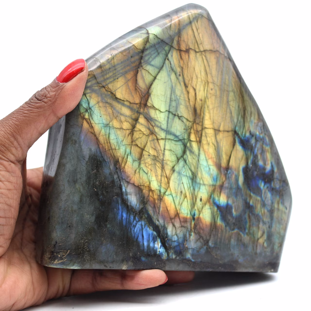 Forme libre en pierre de Labradorite polie
