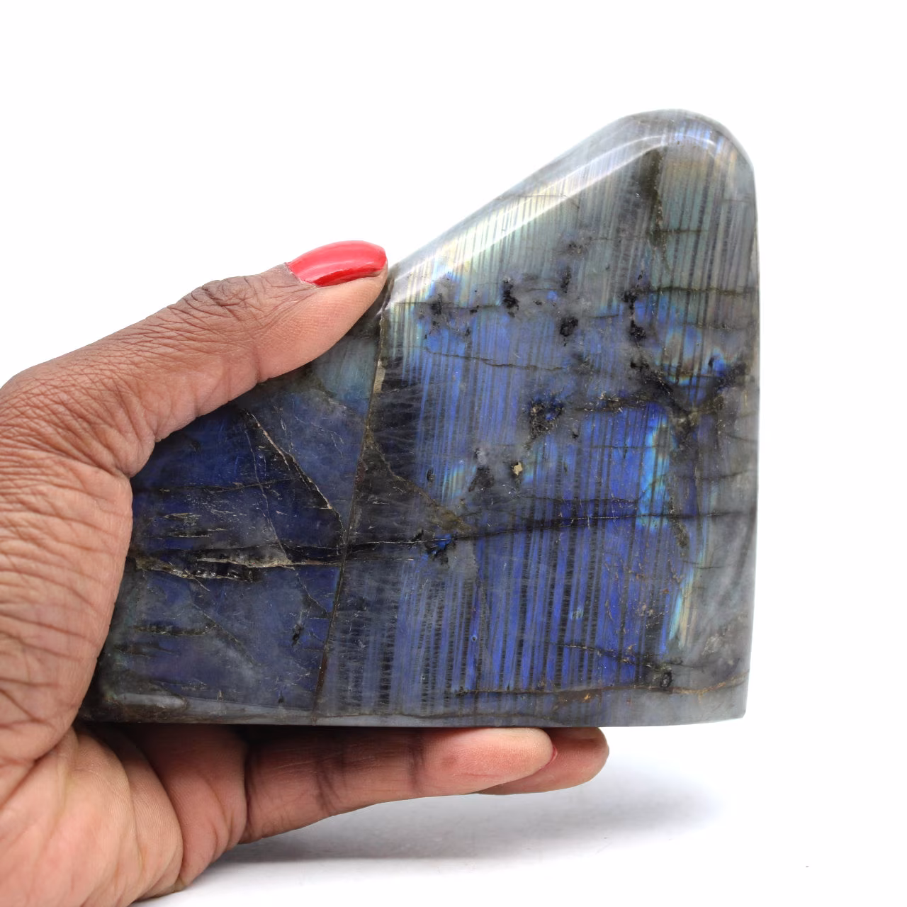 Pierre en Labradorite polie naturelle