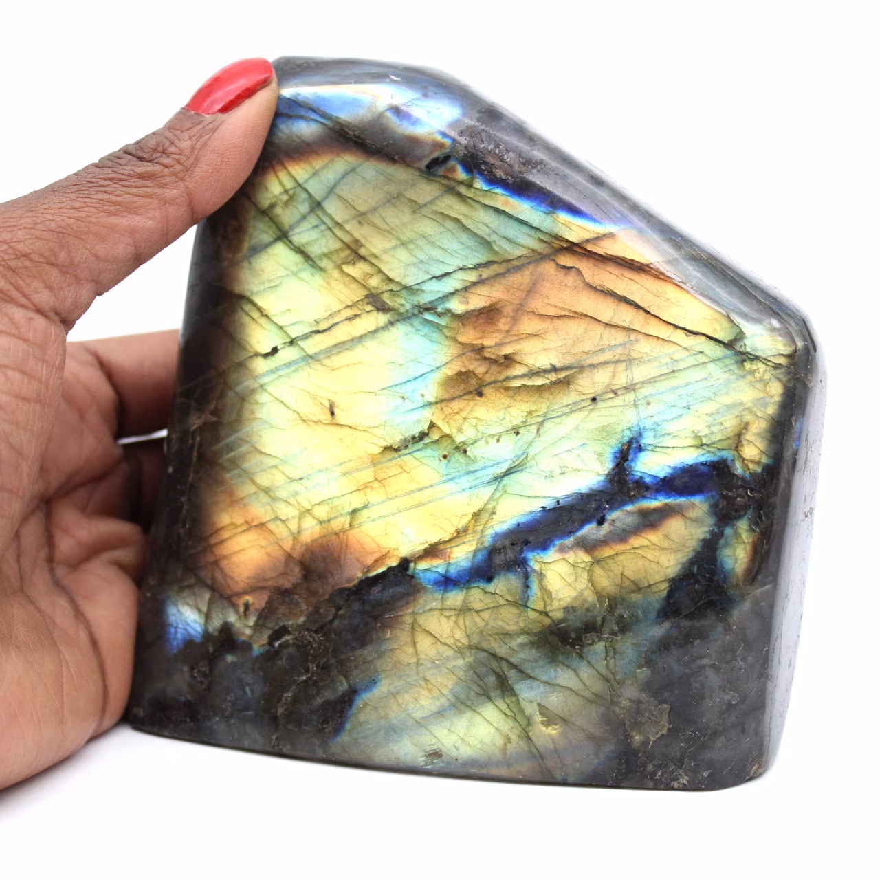 Forme libre en pierre de Labradorite polie