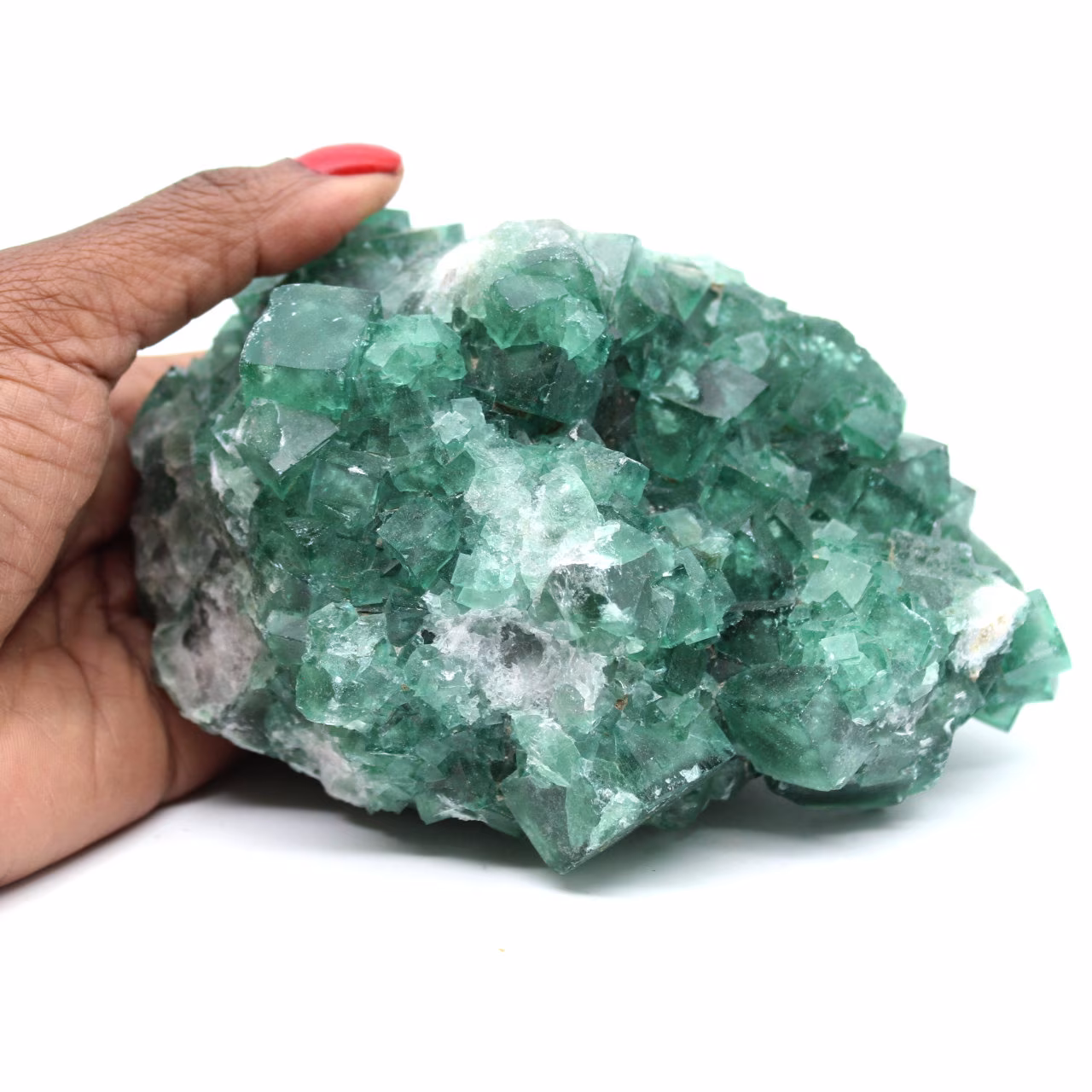 Cubes de fluorite verte sur gangue