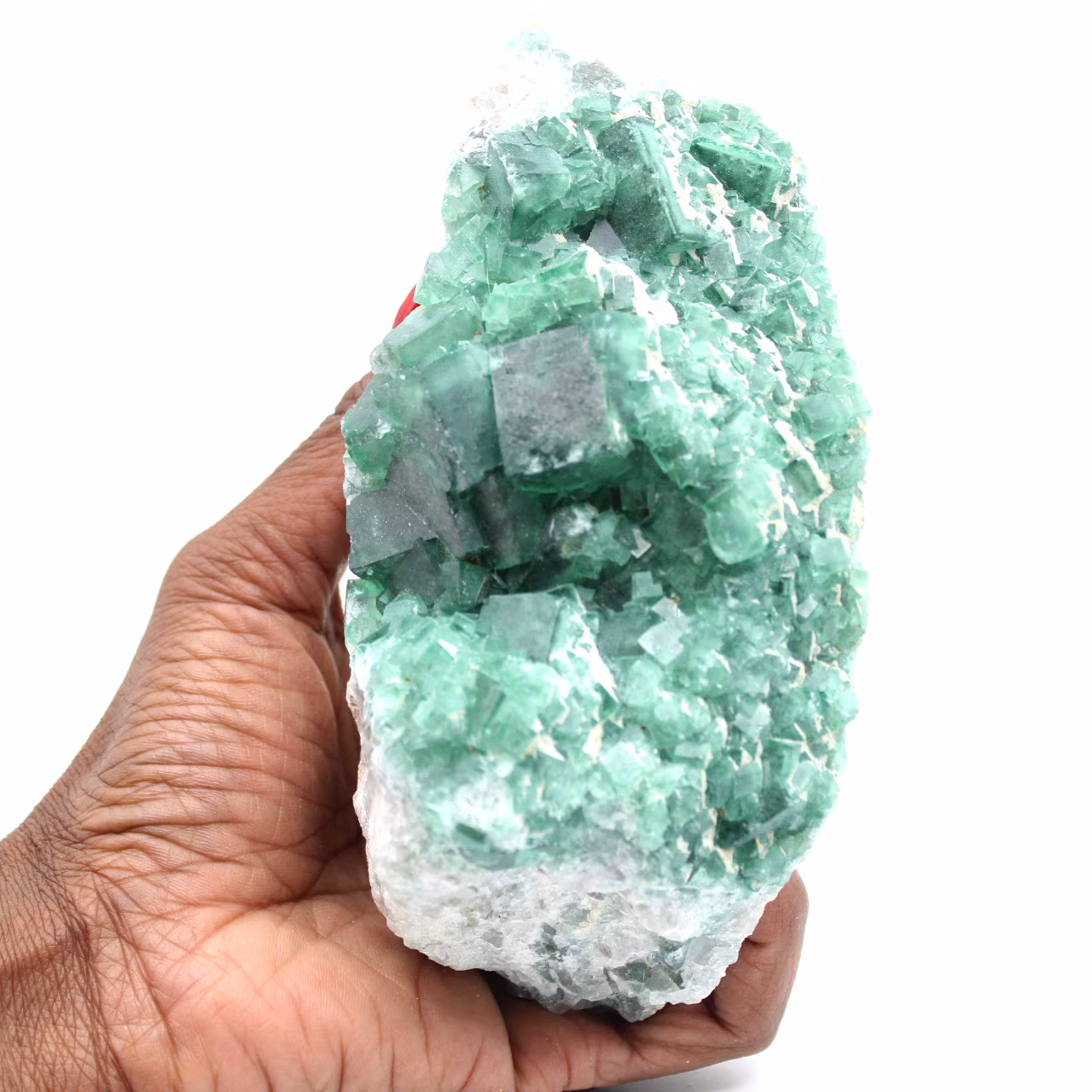 Fluorite brute en cristaux sur gangue