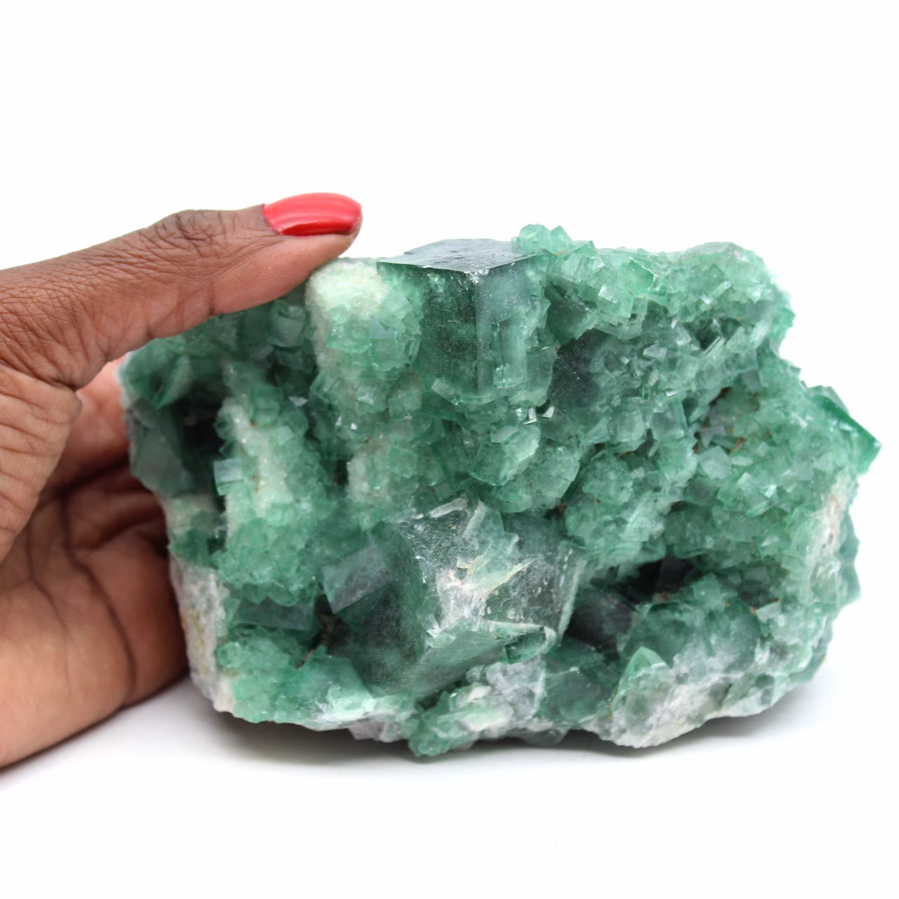 Fluorite verte naturelle brute en cristaux