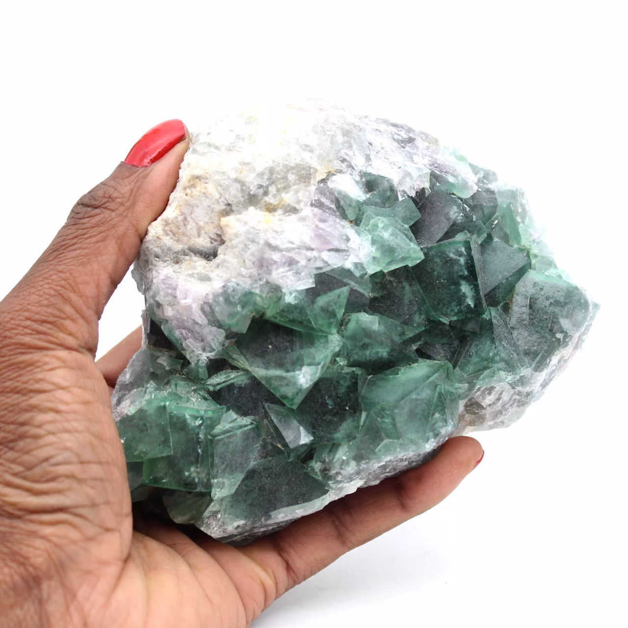 Fluorite naturelle de Madagascar cristallisée