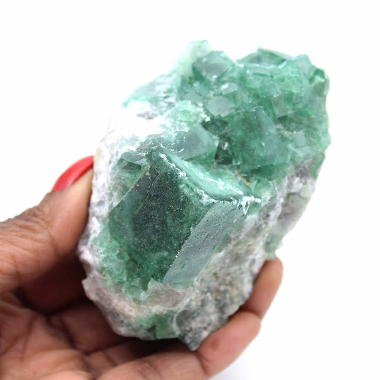 Fluorite naturelle brute sur gangue