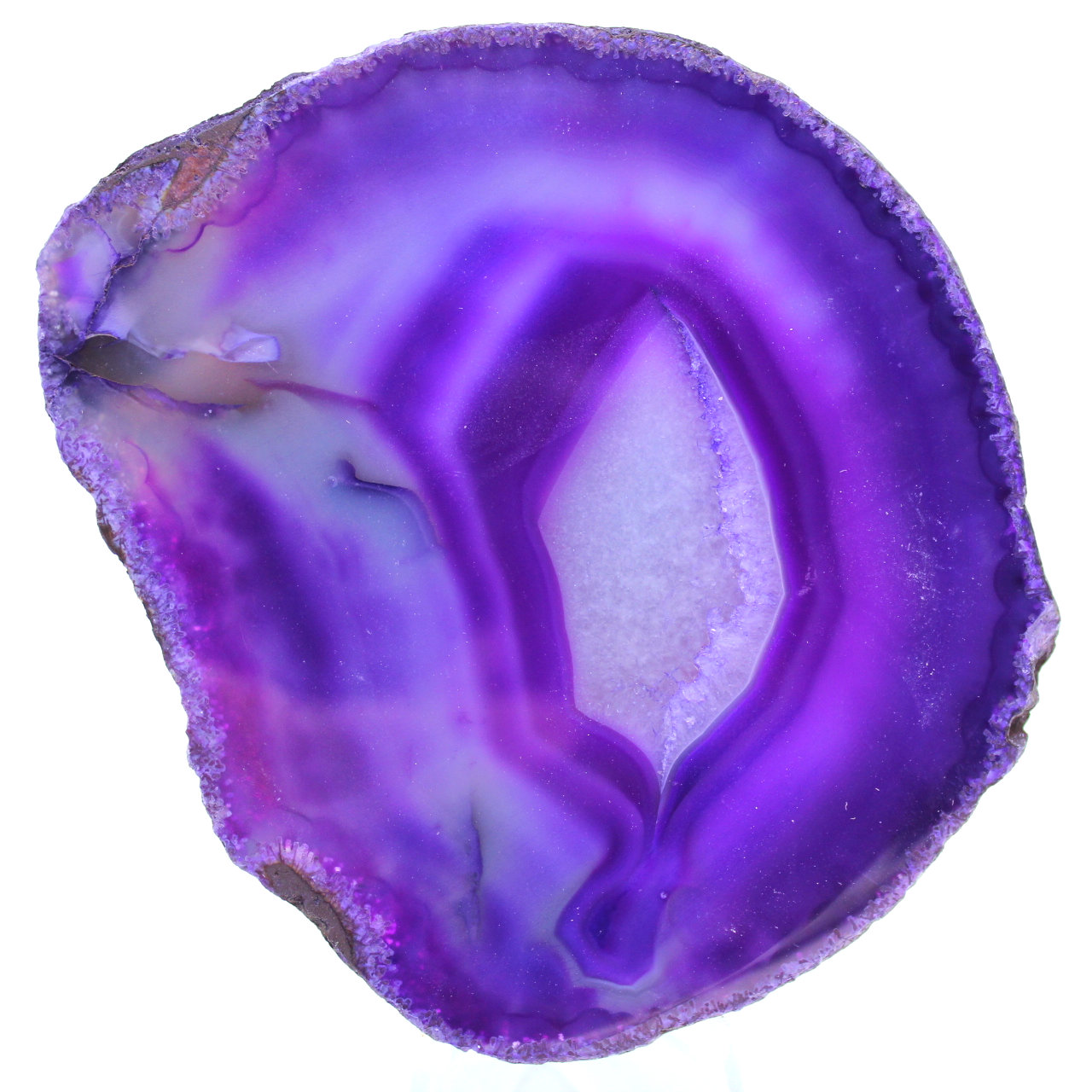 Tranche d'agate violette