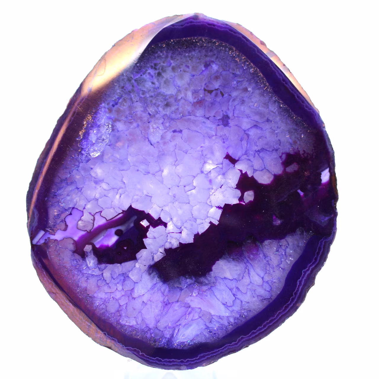 Décoration en agate violette