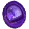 Tranche d'agate violette de décoration  - 0