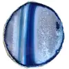 Décoration en agate bleue minérale - 0