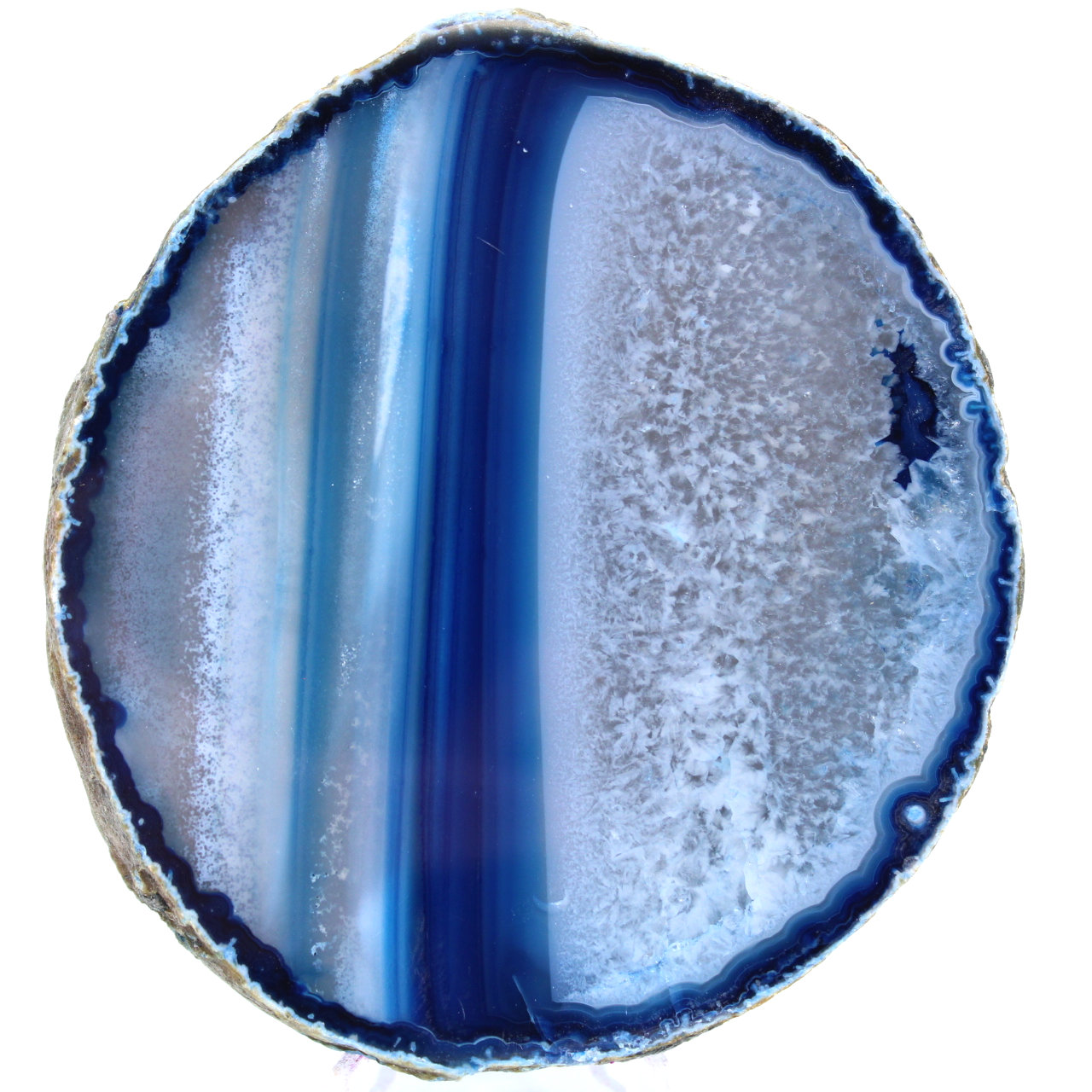Décoration en agate bleue minérale