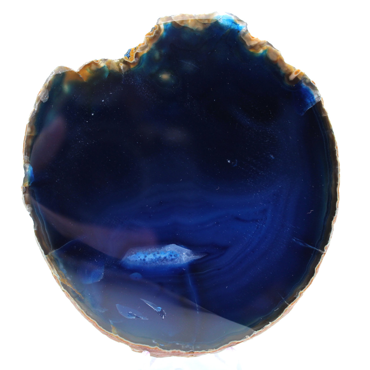 Tranche d'agate bleue de décoration 