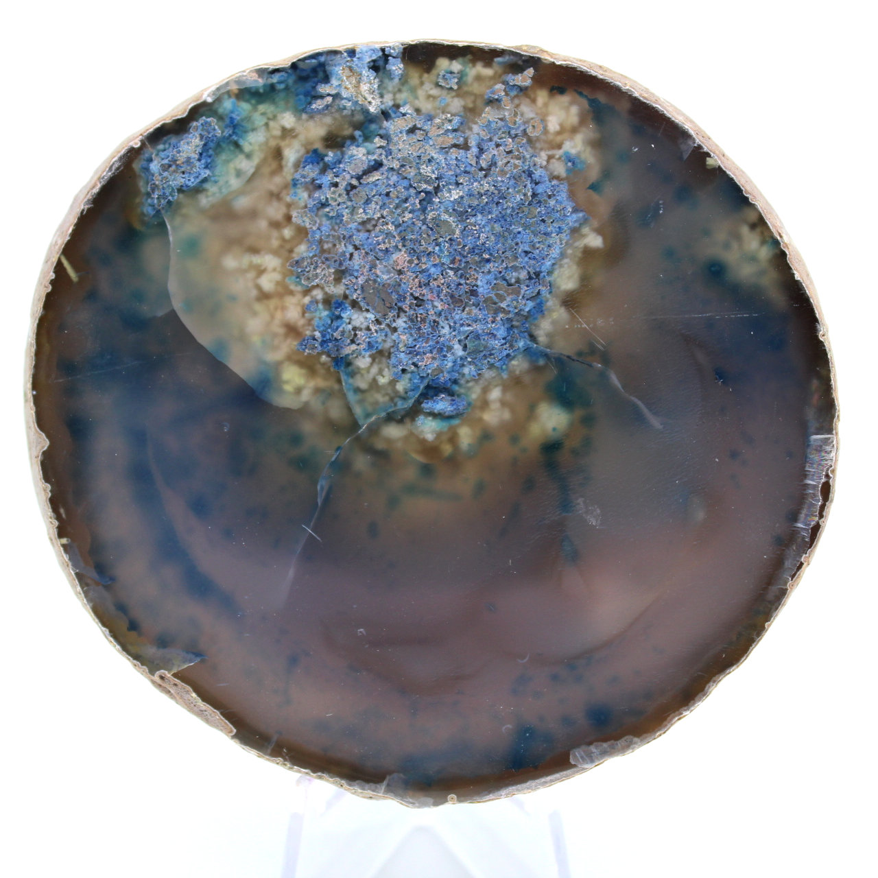 Décoration en agate bleue