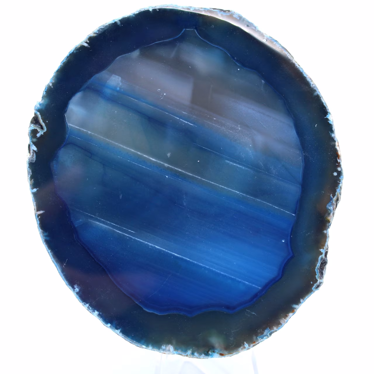 Décoration en agate bleue minérale
