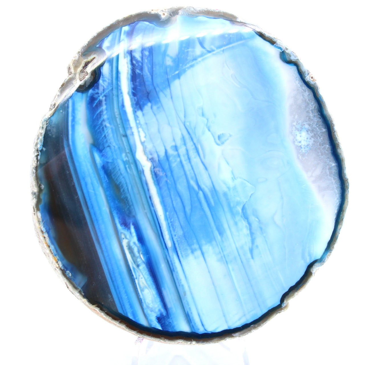 Pierre d'agate bleue