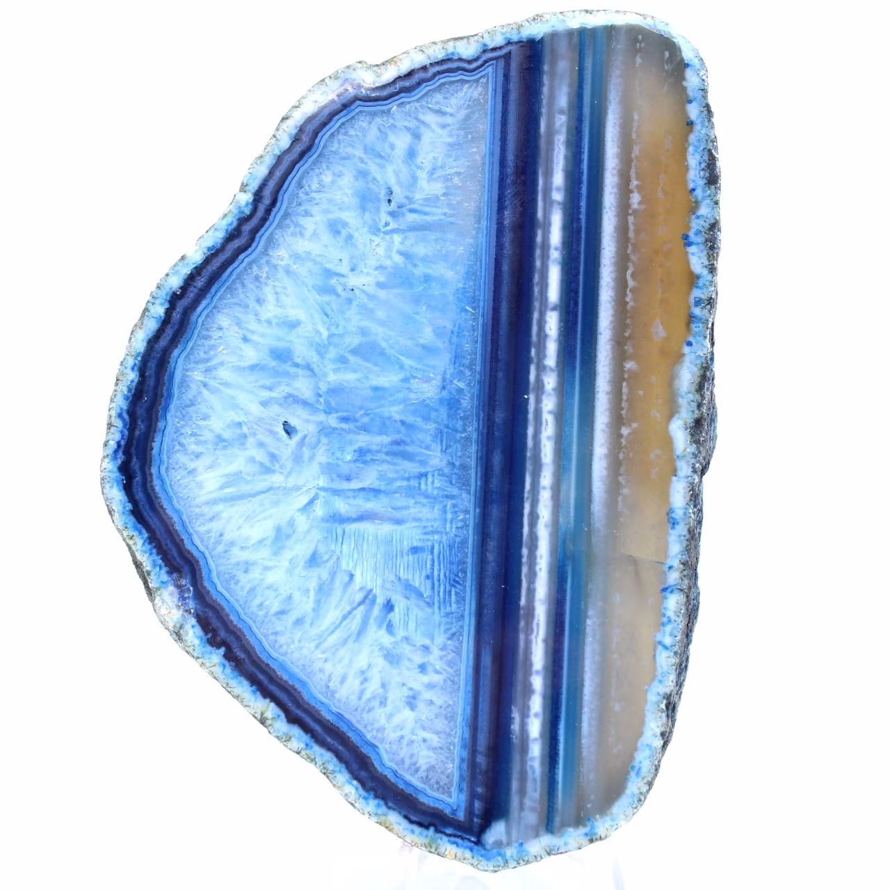 Tranche d'agate bleue de décoration 