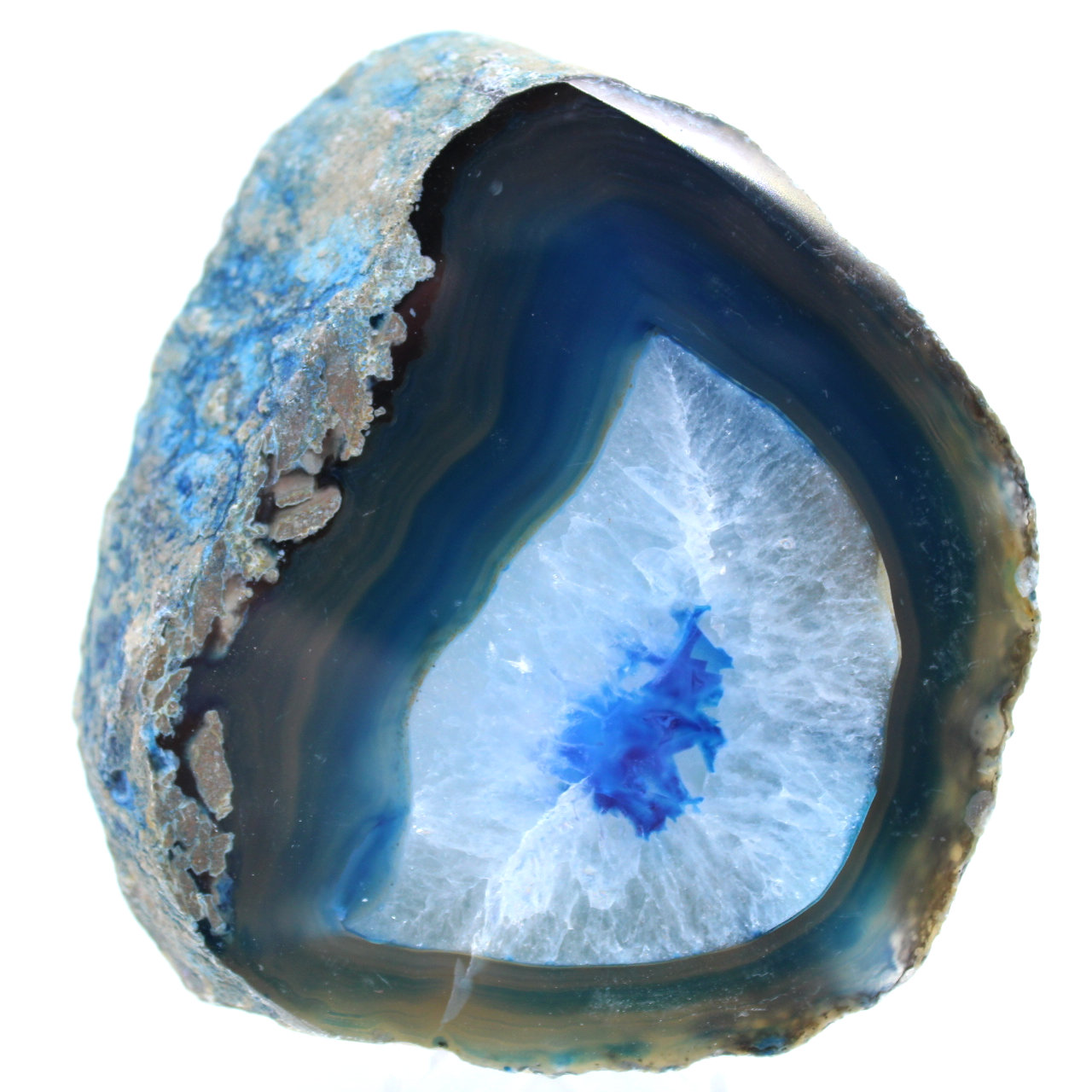 Pierre décorative en agate bleue
