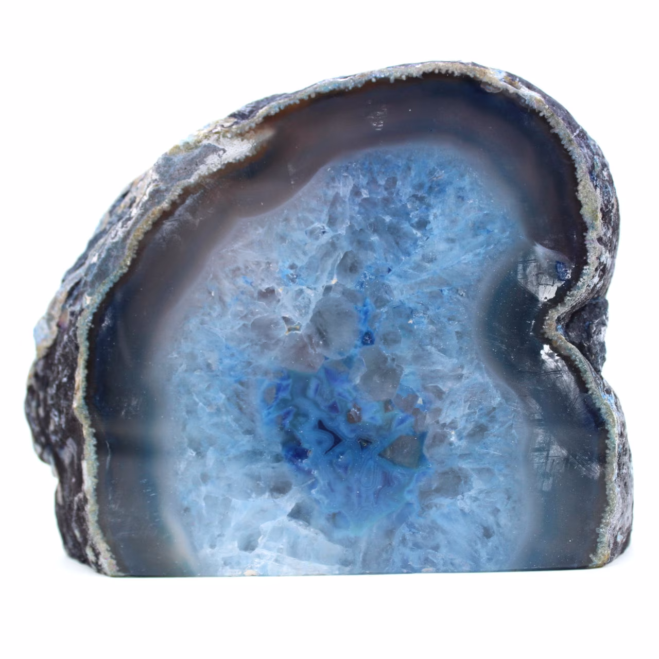 Décoration en agate bleue
