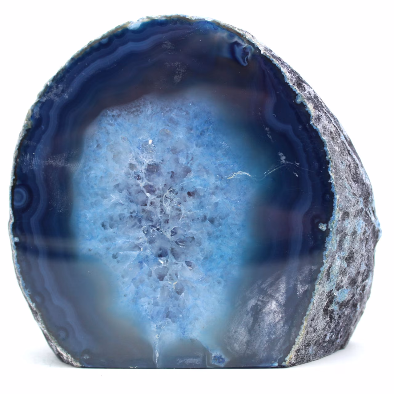 Agate bleue d'ornement à poser