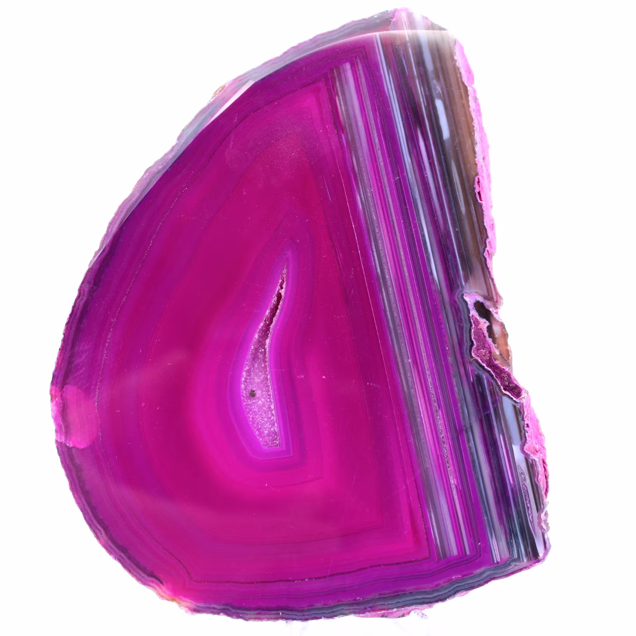 Tranche d'agate rose