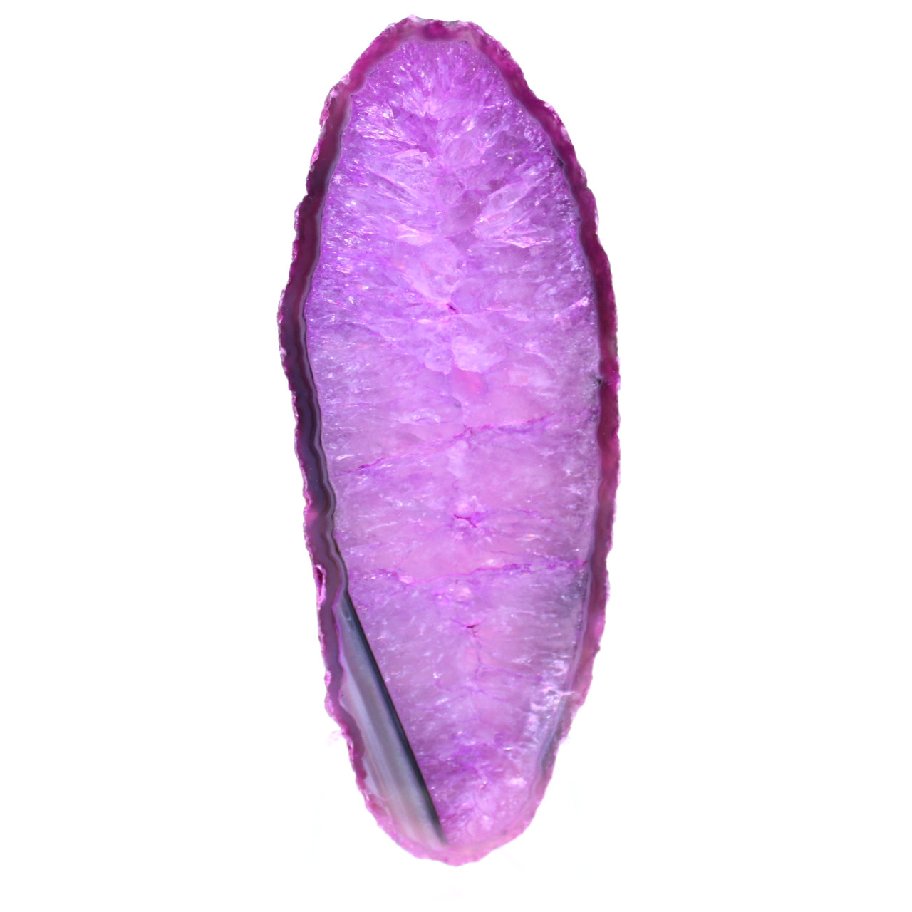 Tranche d'agate rose d'ornement