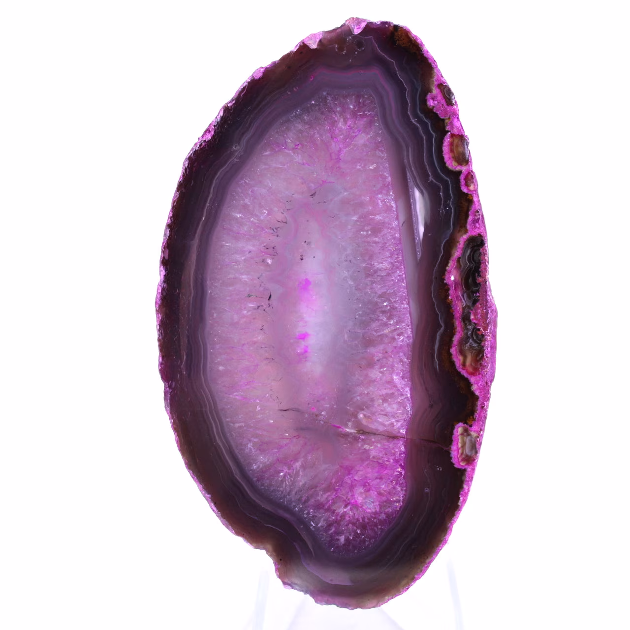Pierre décorative en agate rose