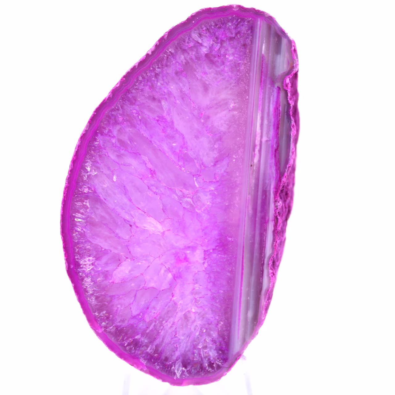 Tranche d'agate rose d'ornement