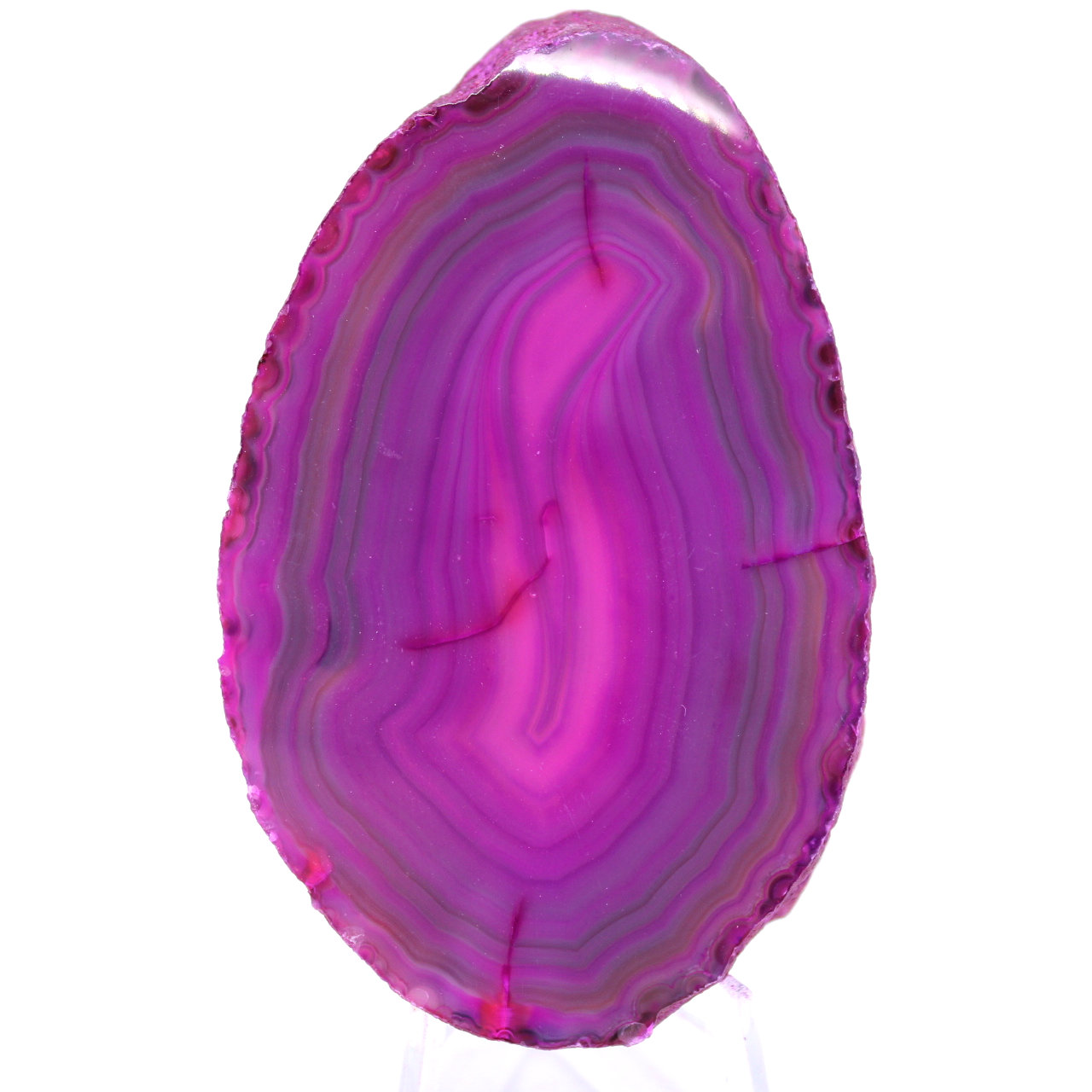 Tranche d'agate rose