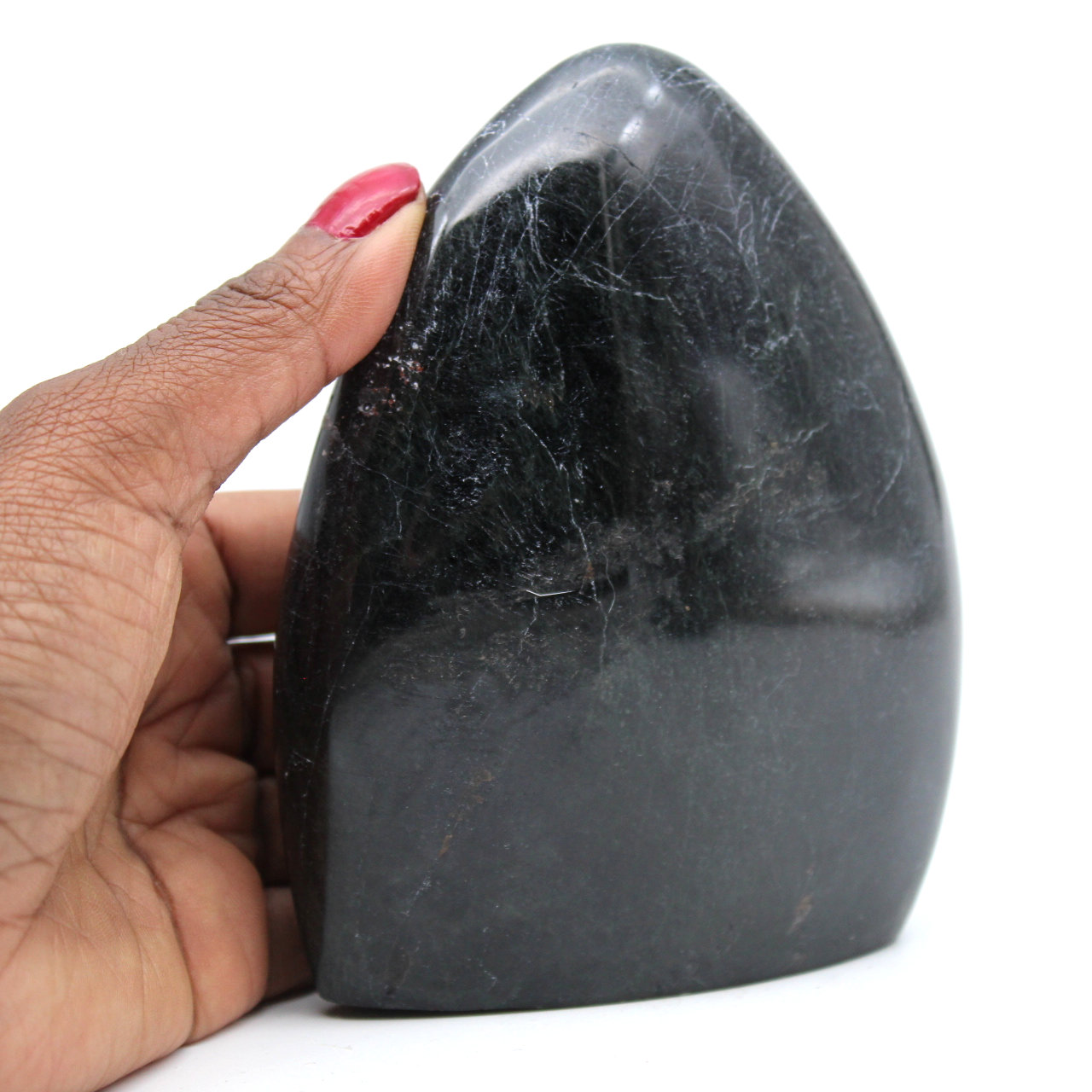 Bloc de Tourmaline noire naturelle polie