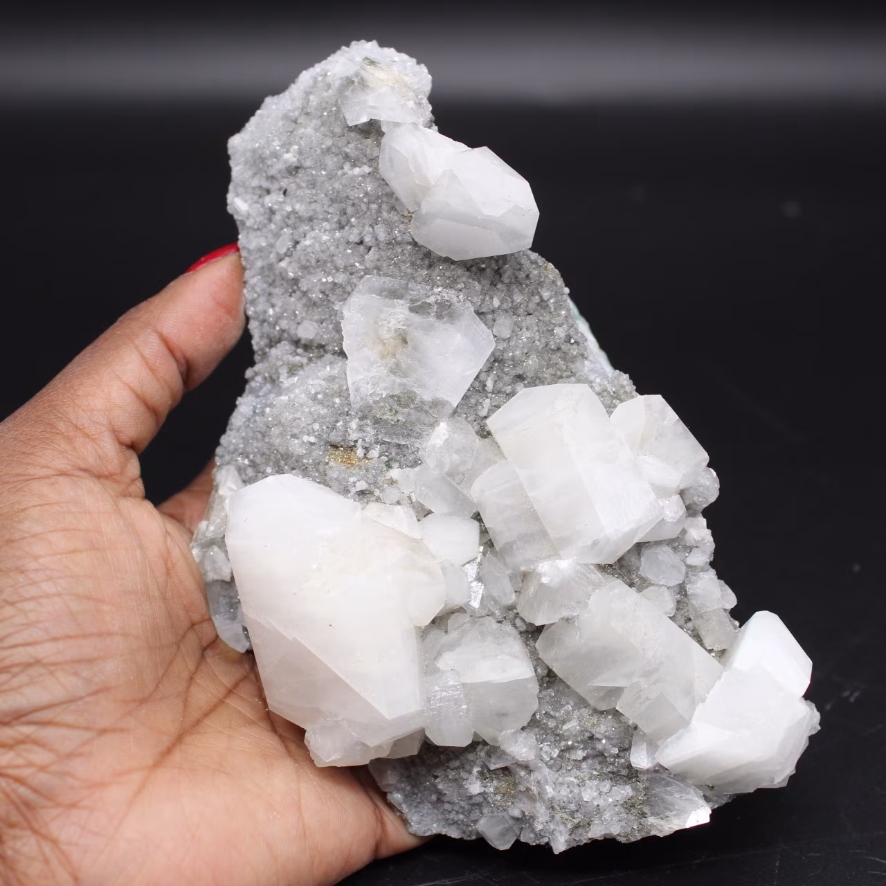 Calcite cristallisée sur gangue