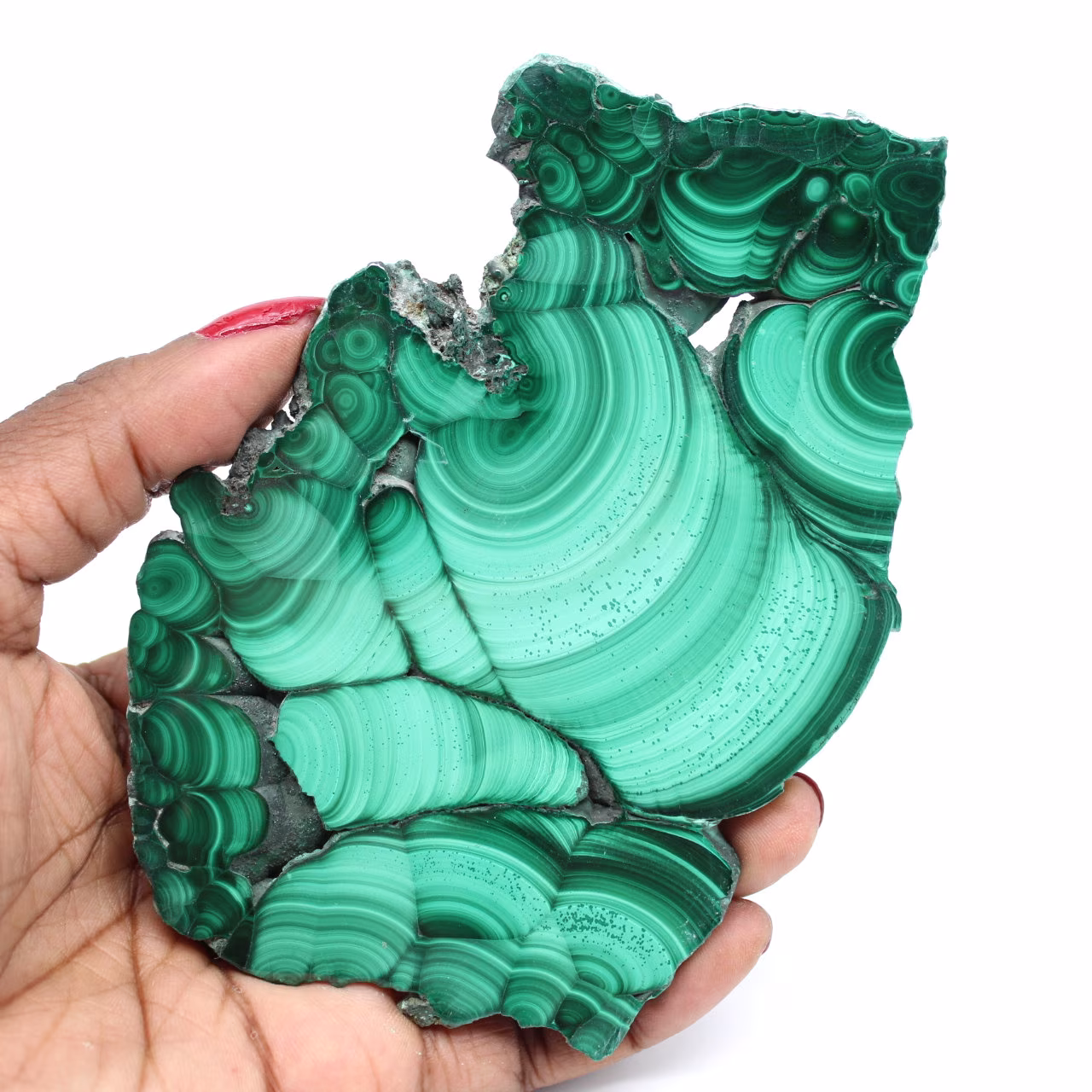 Malachite naturelle polie