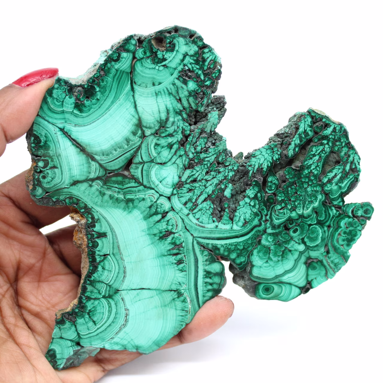 Malachite plaque polie