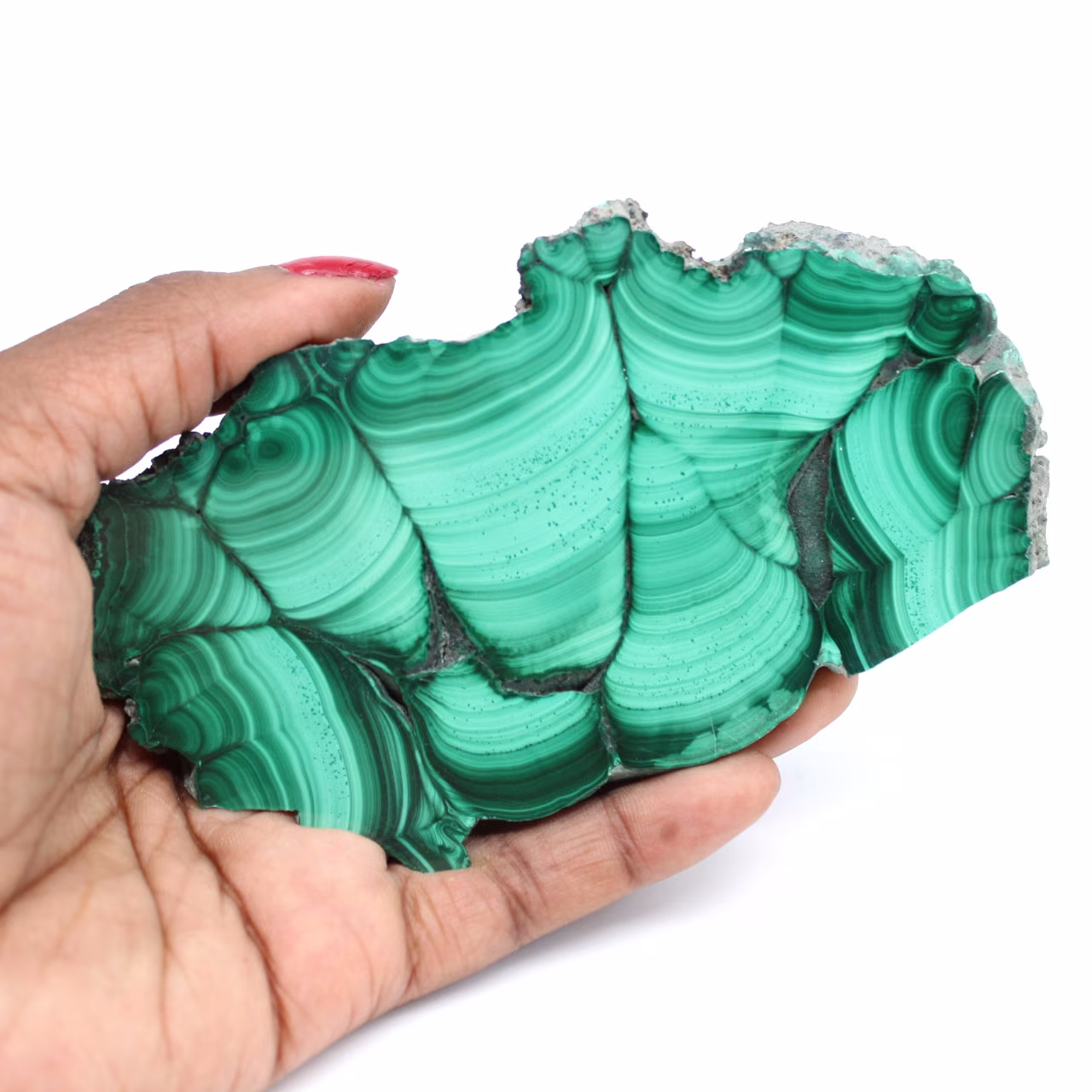 Malachite polie d'ornement