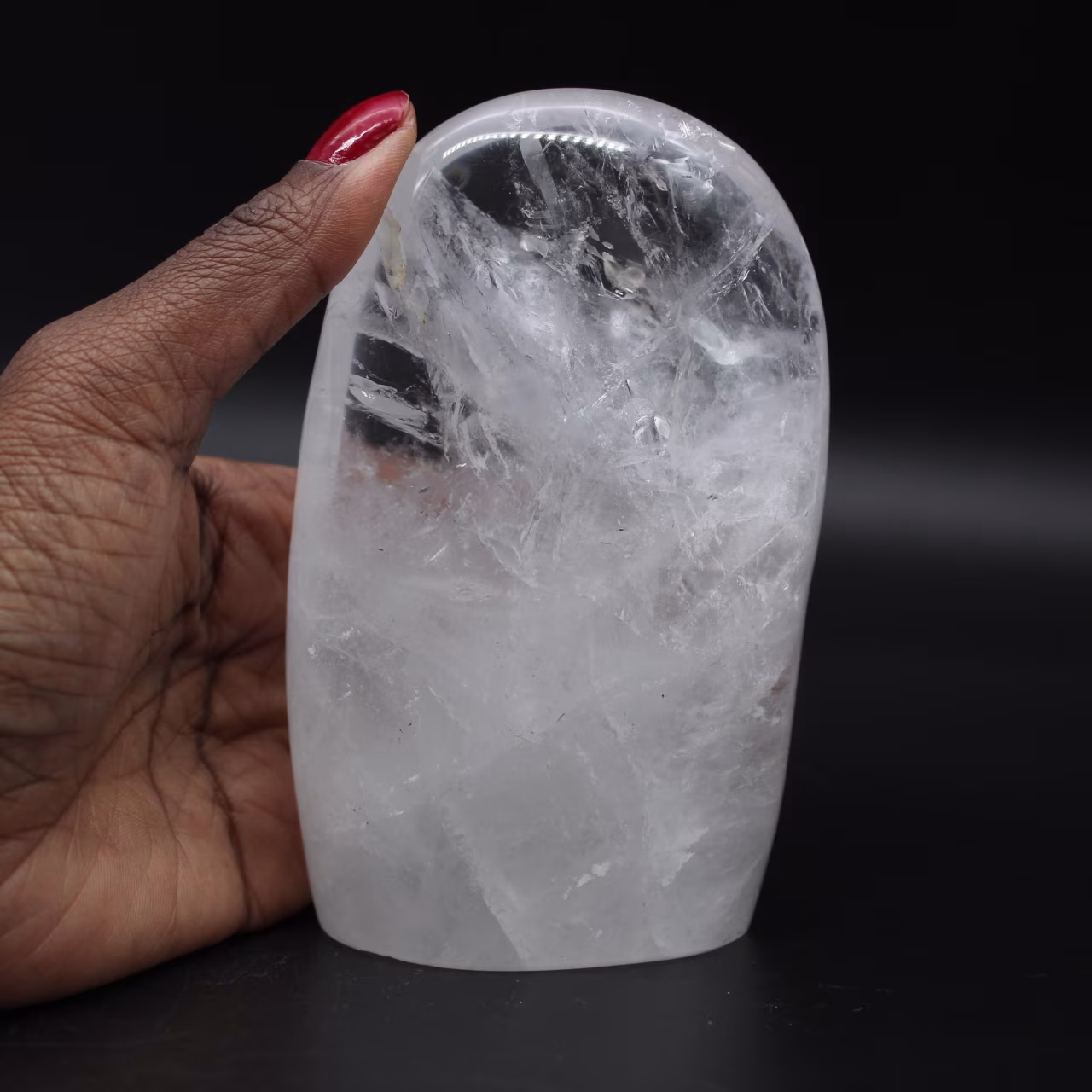 Cristal de roche polie