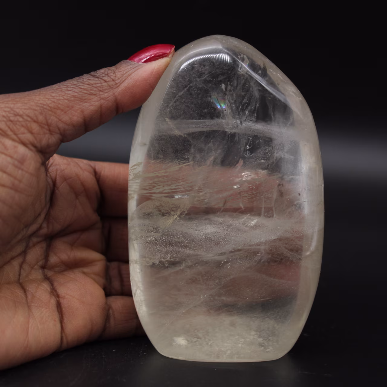 Quartz cristal poli